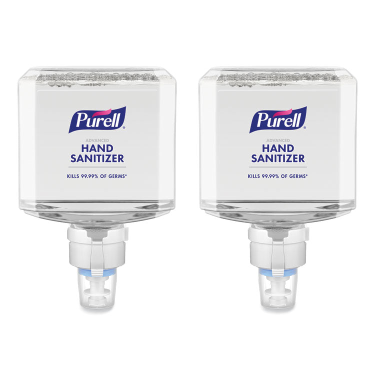 Advanced Hand Sanitizer Foam, For ES8 Dispensers, 1,200 mL Refill, Clean Scent, 2/Carton