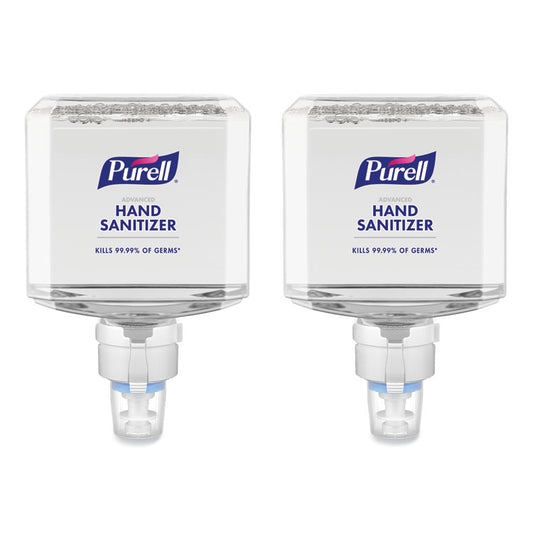Advanced Hand Sanitizer Foam, For ES8 Dispensers, 1,200 mL Refill, Clean Scent, 2/Carton
