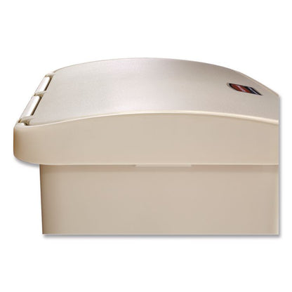 Streamline Resin Step-On Container, Front Step Style, 24 gal, Polyethylene, Beige