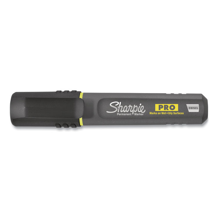 Pro Permanent Marker, Broad Chisel-Tip, Black, Dozen