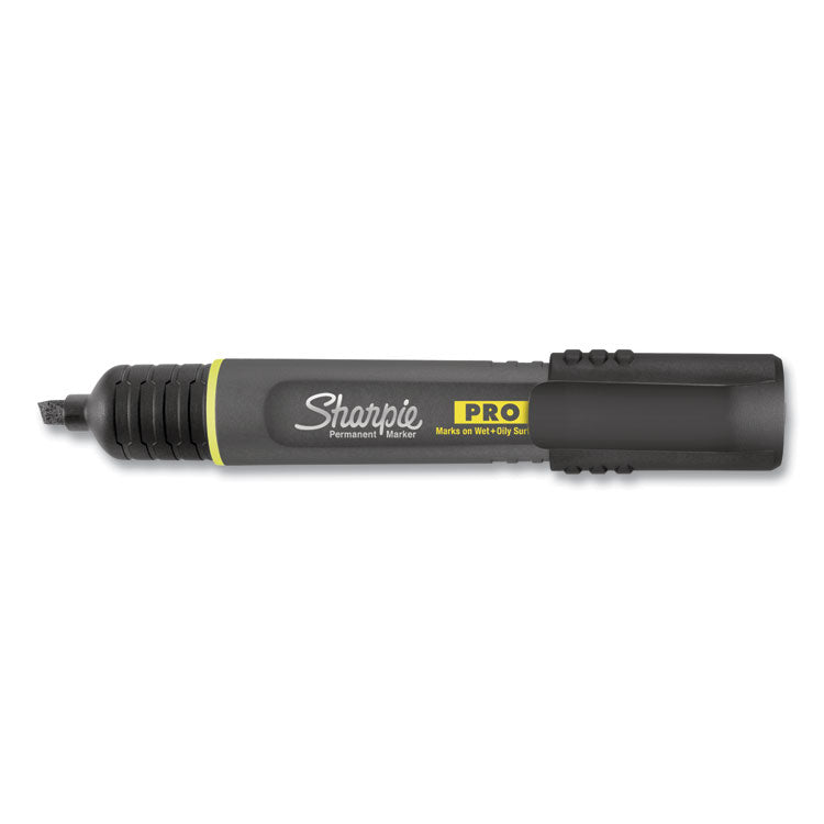 Pro Permanent Marker, Broad Chisel-Tip, Black, Dozen