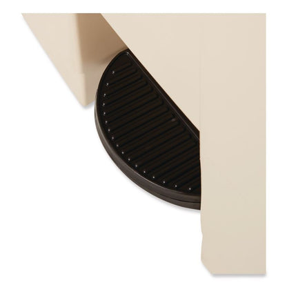 Legacy Step-On Receptacle, 18 gal, Polyethylene, Beige
