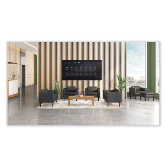 Parkwyn Series Club Chair, 33" x 26.75" x 29", Black Seat, Black Back, Black Base