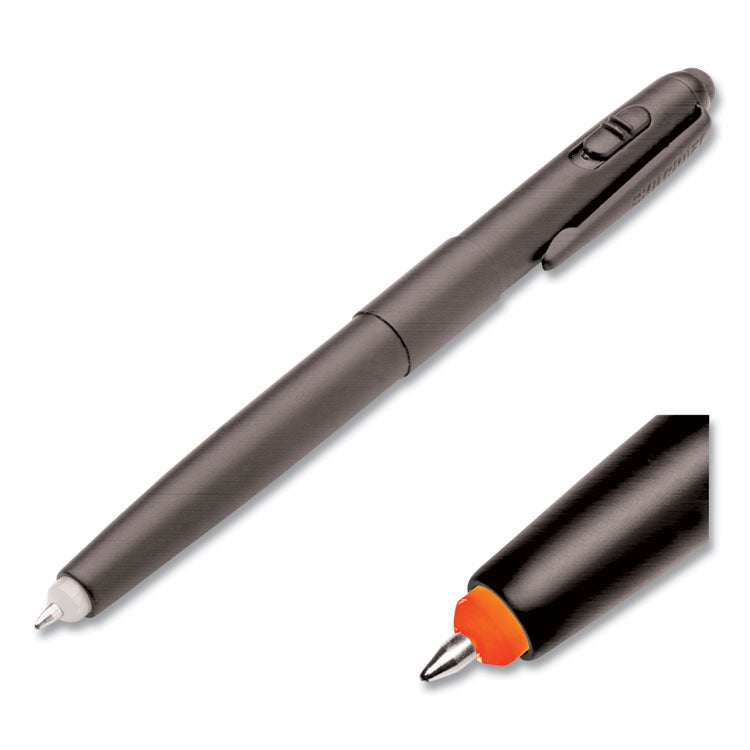 7520016611669, SKILCRAFT Luminator Ballpoint Pen/Flashlight, Red LED, Retractable, Medium 1 mm, Black Ink, Black Barrel