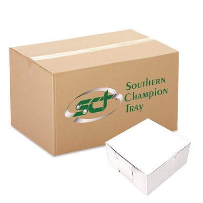 White One-Piece Non-Window Bakery Boxes, Standard, 3 x 6 x 6, White, Paper, 250/Carton