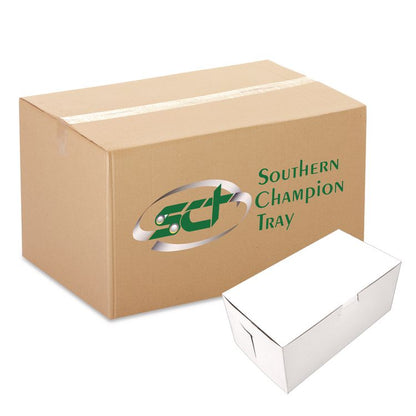 White One-Piece Non-Window Bakery Boxes, Standard, 9 x 5 x 4, White, Paper, 250/Bundle