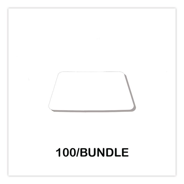 Bakery Bright White Cake Pad, Single Wall Pad, 1/4 Sheet, 10 x 14, Bright White, Paper, 100/Bundle
