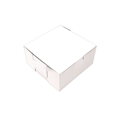 White One-Piece Non-Window Bakery Boxes, Standard, 3 x 6 x 6, White, Paper, 250/Carton