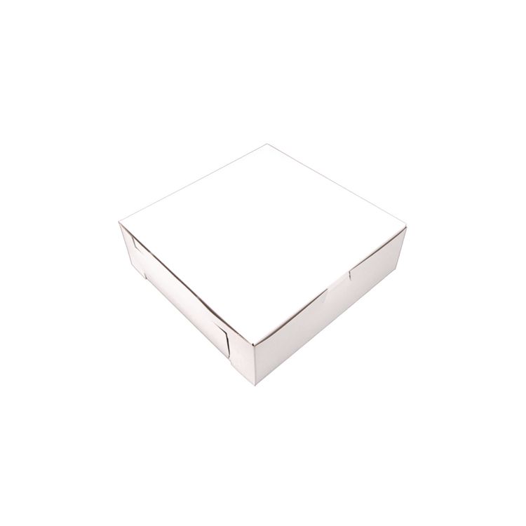 White One-Piece Non-Window Bakery Boxes, Standard, 8 x 2.5 x 8, White, Paper, 250/Bundle