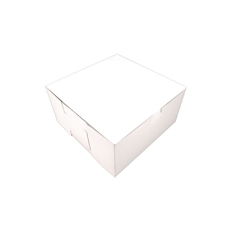 White One-Piece Non-Window Bakery Boxes, Standard, 8 x 8 x 4, White, Paper, 250/Bundle