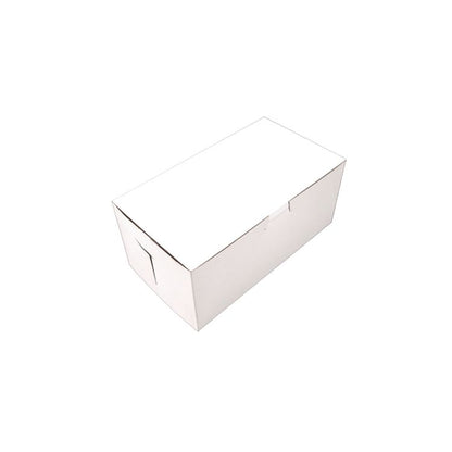 White One-Piece Non-Window Bakery Boxes, Standard, 9 x 5 x 4, White, Paper, 250/Bundle