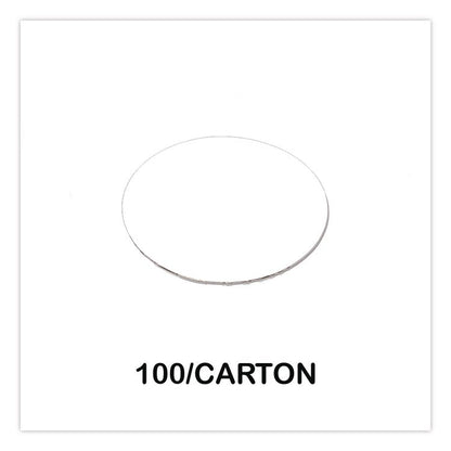 Bright White Cake Circles, 7" Diameter, White, Paper, 100/Carton