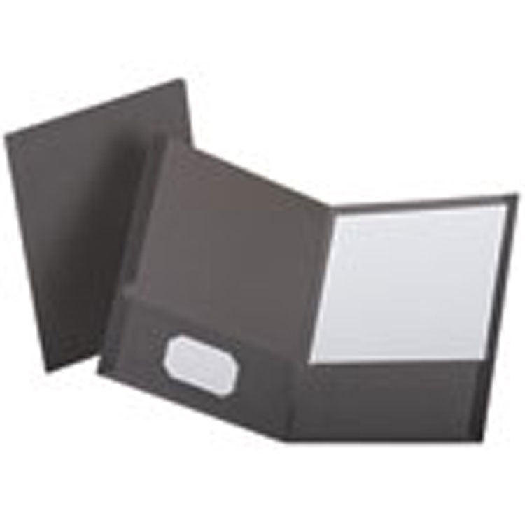 Linen Twin-Pocket Folder, Accommodates (100) 11 x 8.5 Sheets, Light Gray, 25/Box