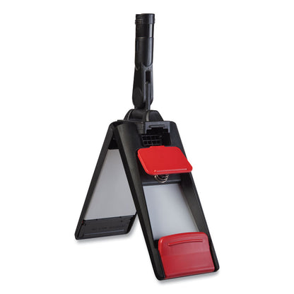 Adaptable Flat Mop Frame, 18.25 x 4, Plastic, Black/Gray/Red