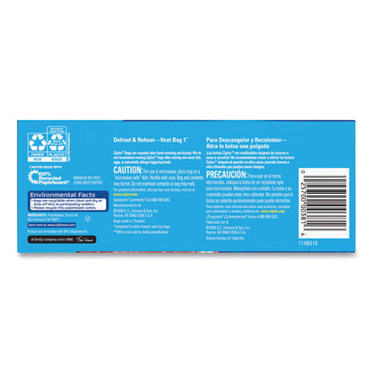 Zipper Freezer Bags, 32 oz, 2.7 mil, 6.97" x 7.7", Clear, 38 Bags/Box, 9 Boxes/Carton