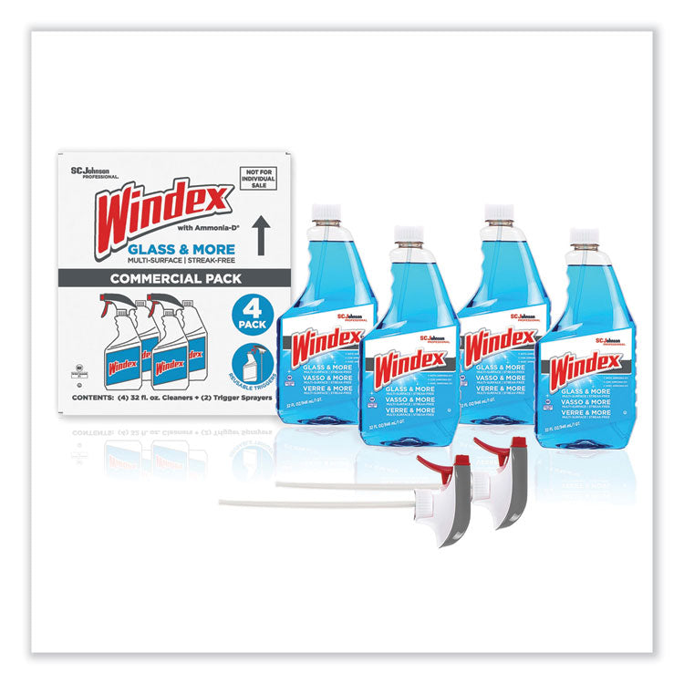 Original Glass Cleaner, 32 oz Spray Bottle, 4/Carton