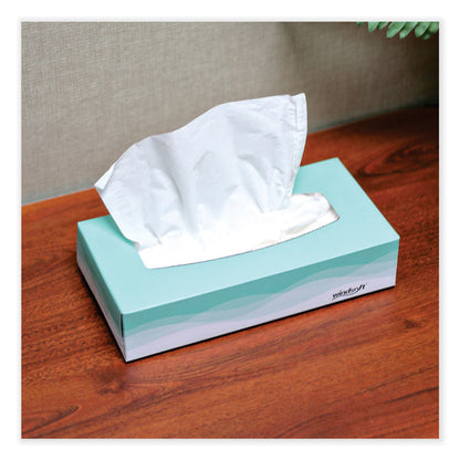 Facial Tissue, Flat Pop-Up Box, 2-Ply, White, 100 Sheets/Box, 30 Boxes/Carton