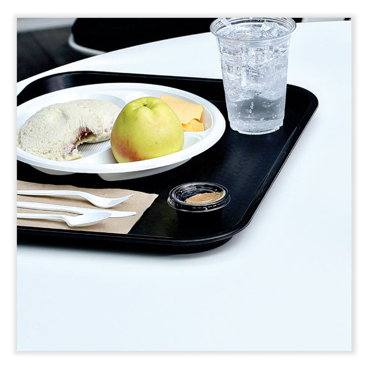 Souffle/Portion Cups, 2 oz, Plastic, Black, 125/Sleeve, 20 Sleeves/Carton