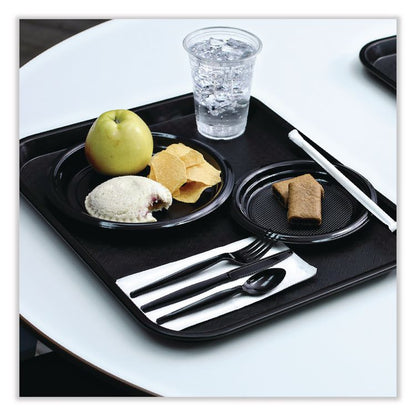 Hi-Impact Plastic Dinnerware, Plate, 6" dia, Black, 1,000/Carton