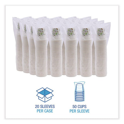 Deerfield Printed Paper Cold Cups, 12 oz, 50/Sleeve, 20 Sleeves/Carton