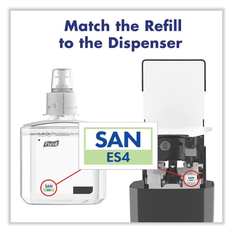 Push-Style Hand Sanitizer ES4 Dispenser, 1,200 mL, 5.25 x 8.56 x 12.13, Graphite