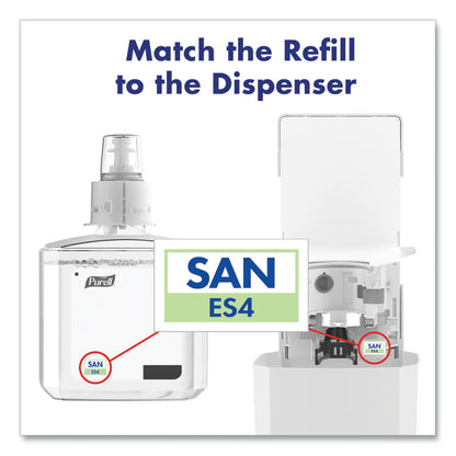 Push-Style Hand Sanitizer ES4 Dispenser, 1,200 mL, 5.25 x 8.56 x 12.13, White