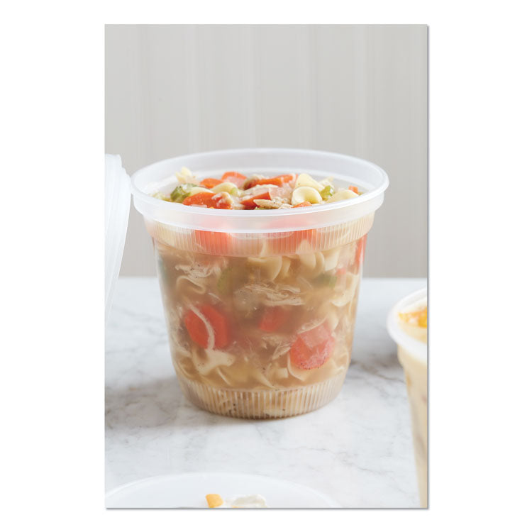 Newspring DELItainer Microwavable Container, 32 oz, 5.6 x 5.6 x 4.9, Clear, Plastic, 200/Carton