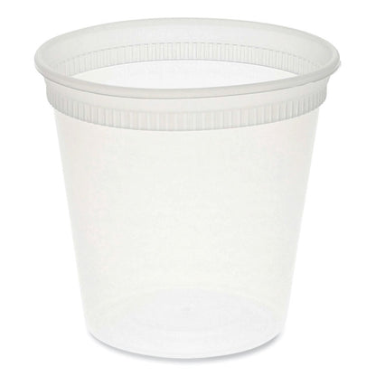 Newspring DELItainer Microwavable Container, 24 oz, 4.7 x 4.7 x 4.4, Clear, Plastic, 480/Carton
