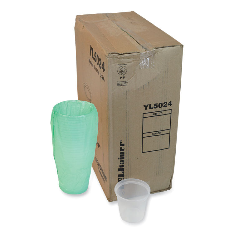 Newspring DELItainer Microwavable Container, 24 oz, 4.7 x 4.7 x 4.4, Clear, Plastic, 480/Carton
