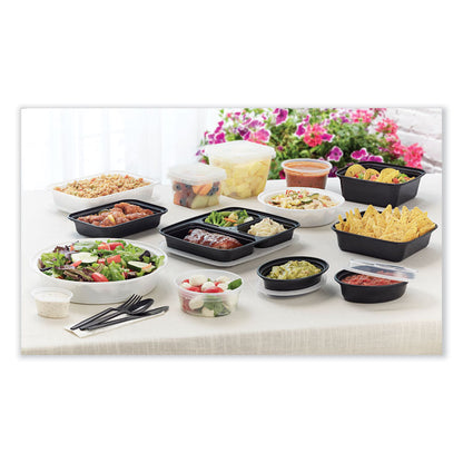 Newspring DELItainer Microwavable Container, 12 oz, 4.6 x 4.6 x 2.5, Clear, Plastic, 480/Carton