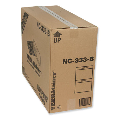 Newspring DELItainer Microwavable Container, 32 oz, 7.57 x 9.9 x 2.1, Black/Clear, Plastic, 150/Carton