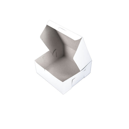 Bakery Boxes, Standard, 7 x 7 x 3, White, Paper, 250/Carton