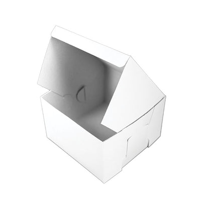 Bakery Boxes, Standard, 8 x 8 x 5, White, Paper, 100/Carton