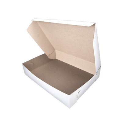 Bakery Boxes, Standard, 12 x 12 x 4, White, Paper, 100/Carton
