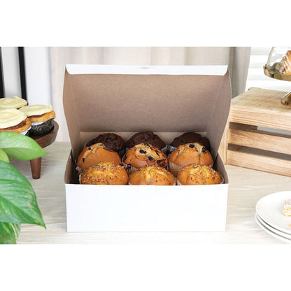 Bakery Boxes, Standard, 12 x 12 x 4, White, Paper, 100/Carton