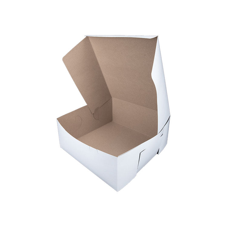 Bakery Boxes, Standard, 14 x 14 x 6, White, Paper, 50/Carton