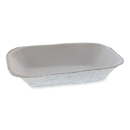 EarthChoice Pulpex Steep Wall Food Tray, 9.1 x 6.9 x 1.75, Natural, Paper, 460/Carton