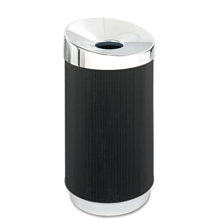 At-Your-Disposal Vertex Receptacle, 38 gal, Polyethylene, Black