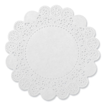 Lace Doilies, Round, 6", White, 10,000/Carton