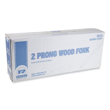 Wooden Serving Fork, 5.5", Natural, 1,000/Box, 10 Boxes/Carton