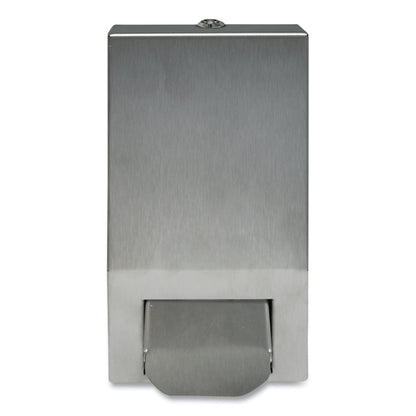 Manual Skincare Dispenser, 1 L, 5.1 x 4.6 x 9.3, Silver