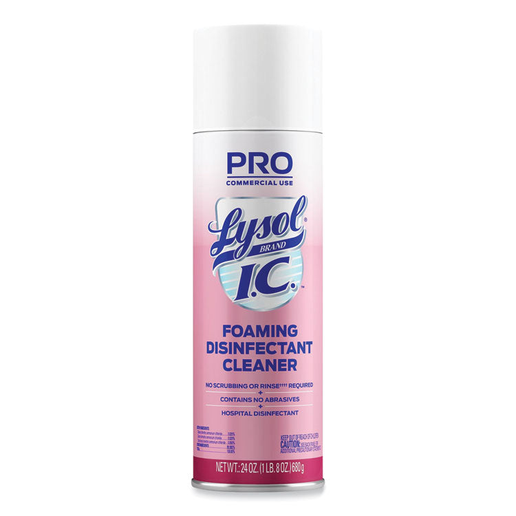 Foaming Disinfectant Cleaner, Fresh Scent, 24 oz Aerosol Spray, 12/Carton