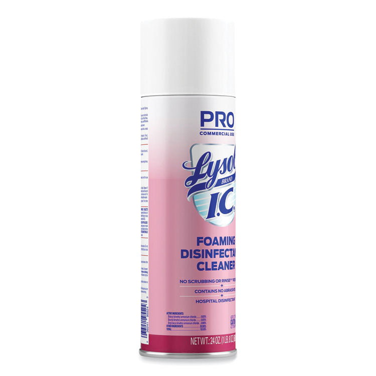 Foaming Disinfectant Cleaner, Fresh Scent, 24 oz Aerosol Spray, 12/Carton