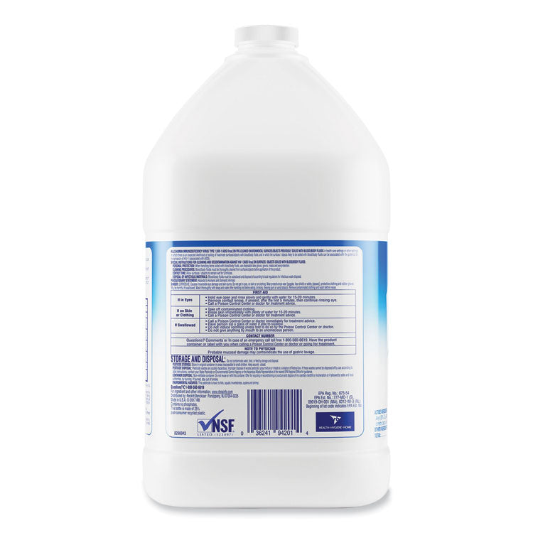 Disinfectant Heavy-Duty Bathroom Cleaner Concentrate, Fresh Lime Scent, 1 gal Bottle, 4/Carton