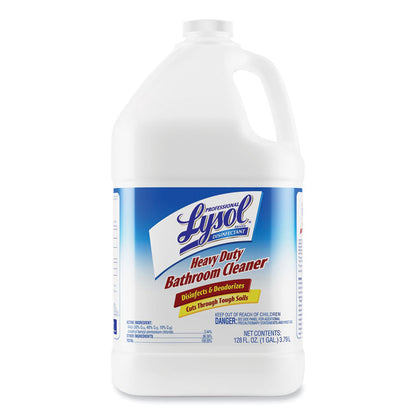 Disinfectant Heavy-Duty Bathroom Cleaner Concentrate, Fresh Lime Scent, 1 gal Bottle, 4/Carton