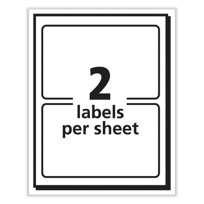Printable Adhesive Name Badges, 3.38 x 2.33, Gold Border, 100/Pack