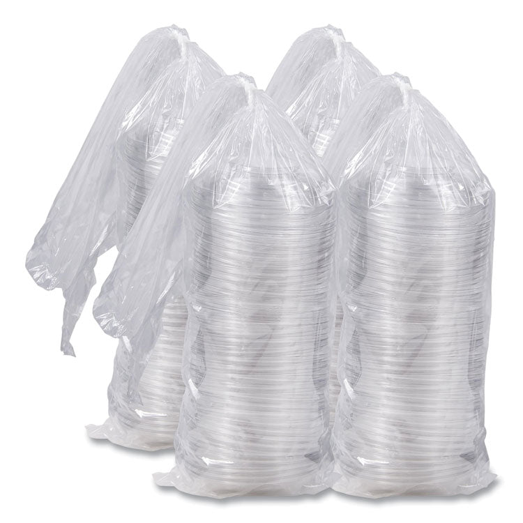 PresentaBowls Lids, Clear, Fits 24 oz to 64 oz Bowls, 7.3" Diameter x 1.1" h, Plastic, 252/Carton