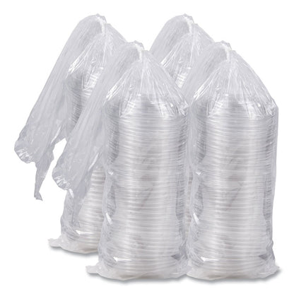 PresentaBowls Lids, Clear, Fits 24 oz to 64 oz Bowls, 7.3" Diameter x 1.1" h, Plastic, 252/Carton