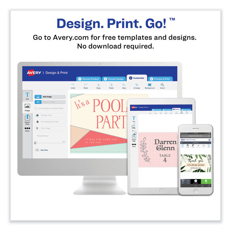Print-to-the-Edge Microperforated Business Cards with Sure Feed Technology, Laser, 2 x 3.5, White, 8/Sheet, 20 Sheets/Pack