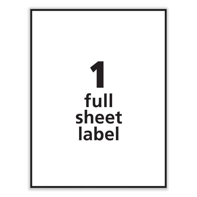 Removable Multi-Use Labels, Inkjet/Laser Printers, 8.5 x 11, White, 25/Pack